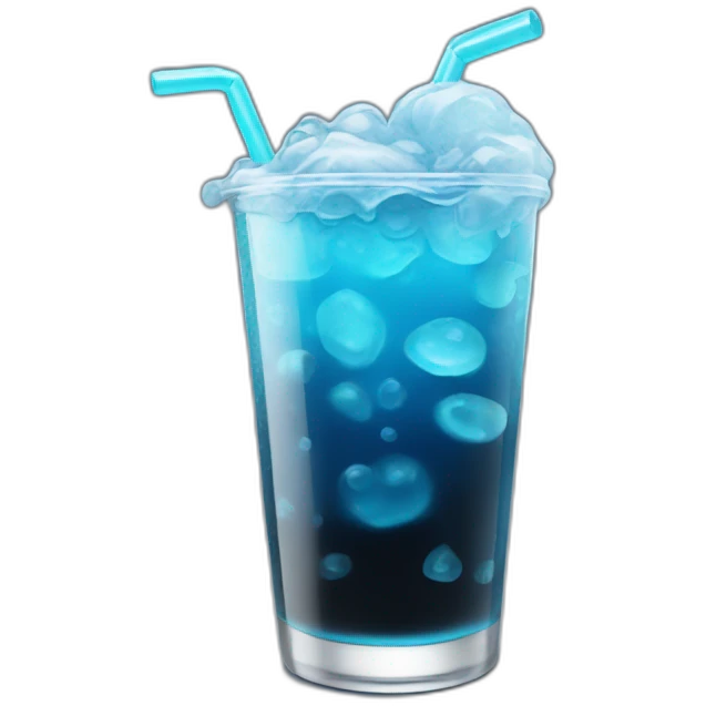 black and blue soda emoji