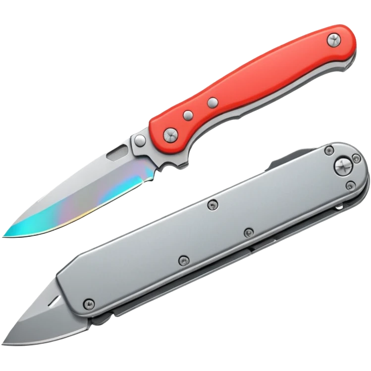 Foldable Pocket Knife gray emoji