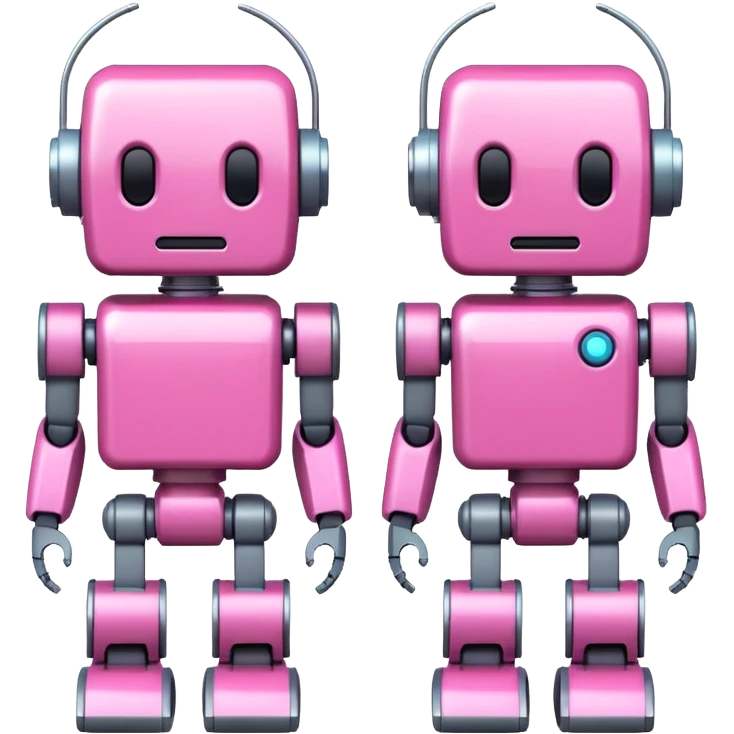 pink robots emoji