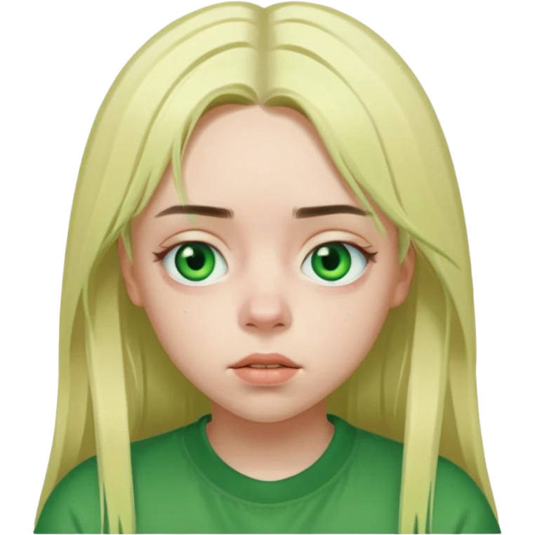 Billie Eilish face  emoji