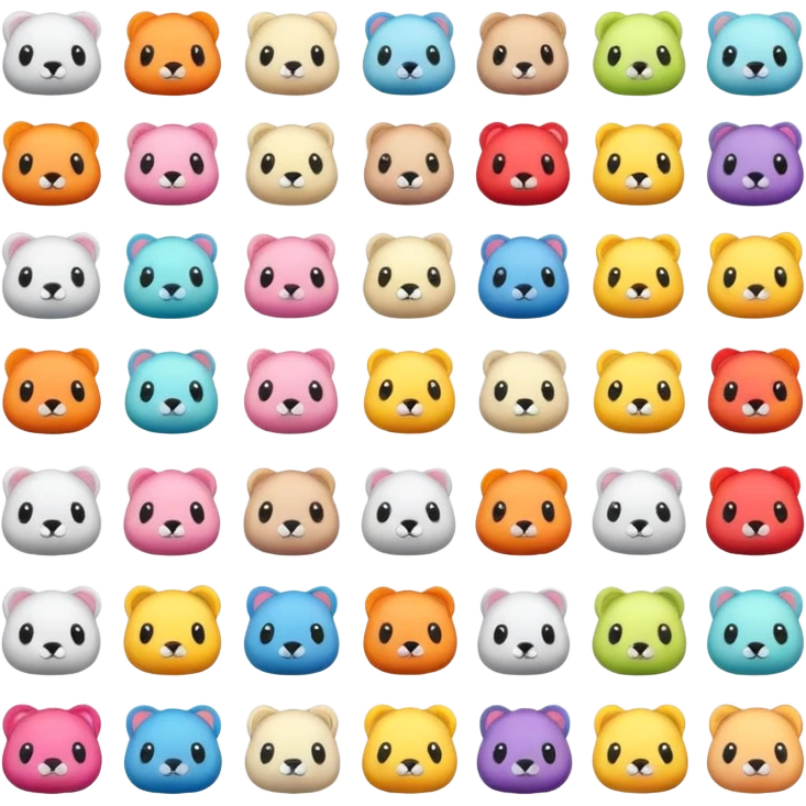 Beautiful plush toys emoji