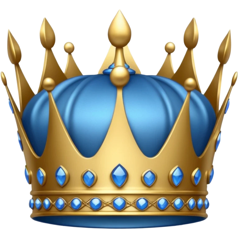 Crown Blue Color  emoji