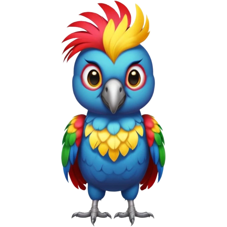 punk parrot emoji