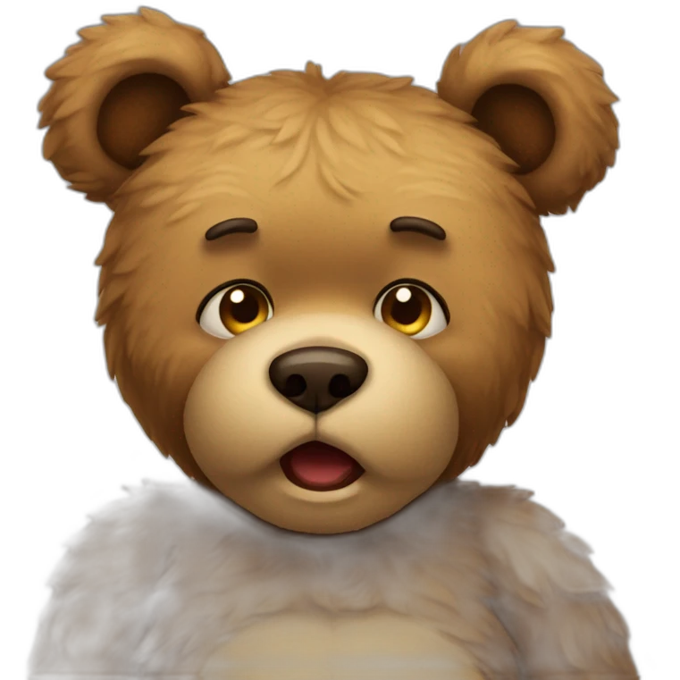 disgusted teddy bear emoji