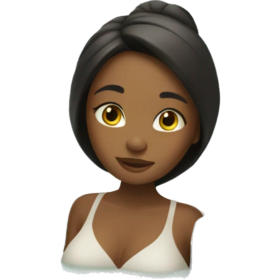 Girl relaxing in spa emoji