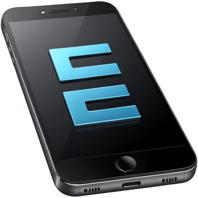 smartphone with AI and a hashtag symbol emoji