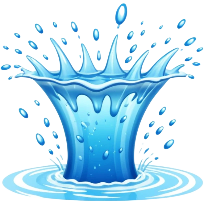 chaotic water splash from jumping into swimming pool emoji