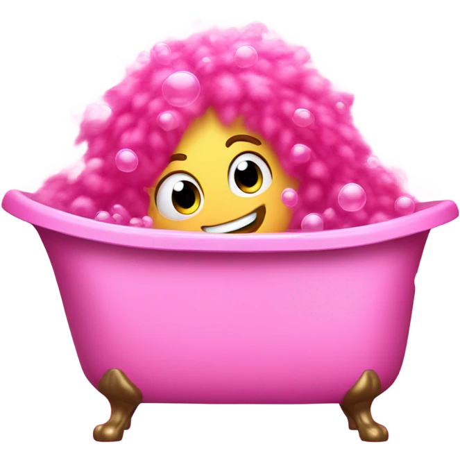 pink bubble bath emoji