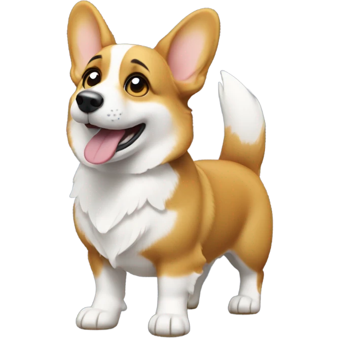 Saluting corgi emoji