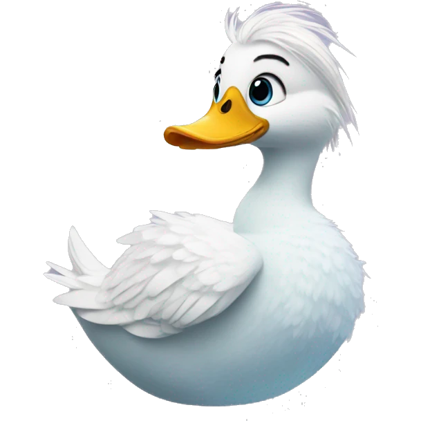 duck with hair like Elsa from frozen  emoji