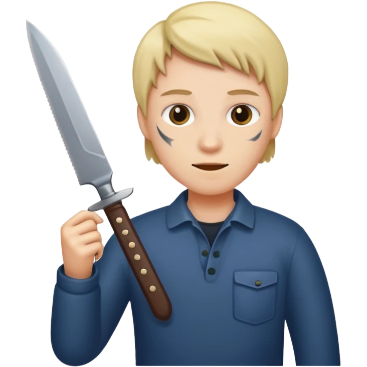 chick holding knive emoji