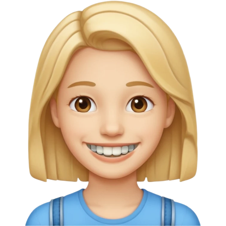 Smiling with braces emoji