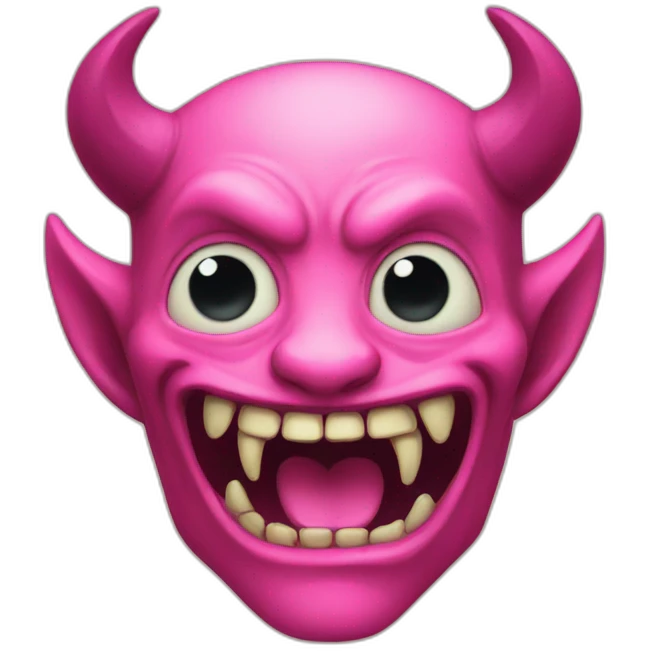 Pink demon emoji