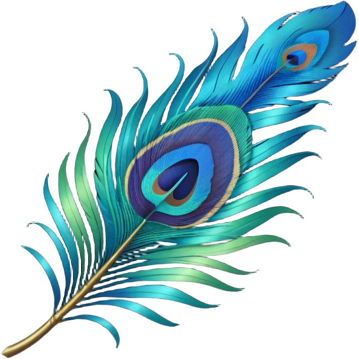 Single Peacock feather emoji