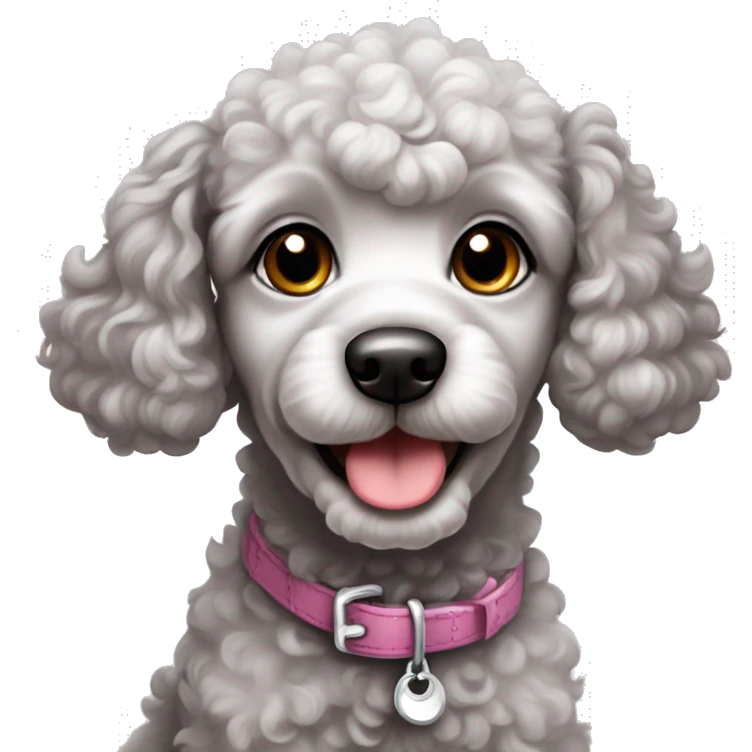 Merle poodle cute puppy emoji
