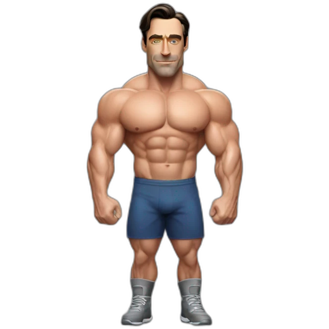 Jon Hamm bodybuilder emoji