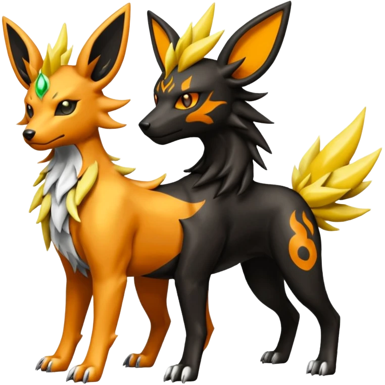 Zygarde-Electrike-Jolteon-Houndoom-Fakémon-fusion, full body emoji
