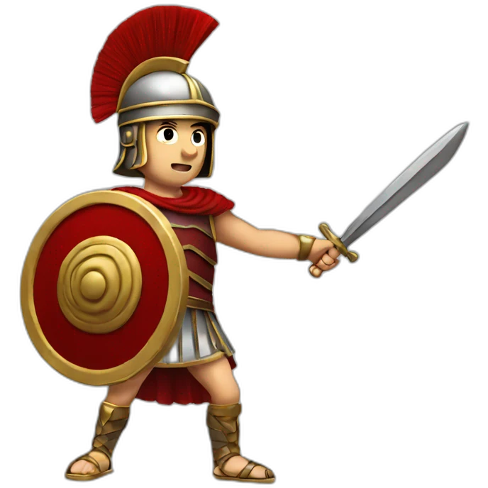 Ancient Roman soldier fighting emoji