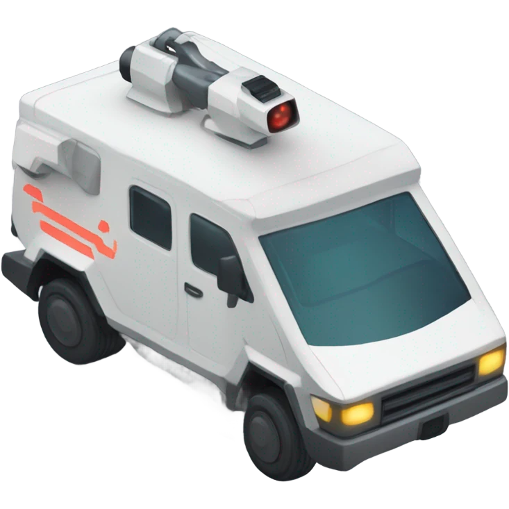 cybertruck with sirens emoji