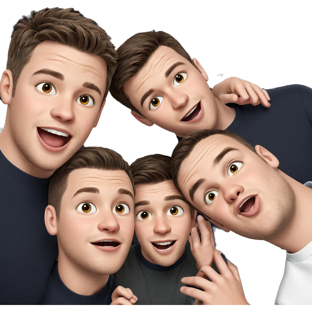 boys having fun together emoji