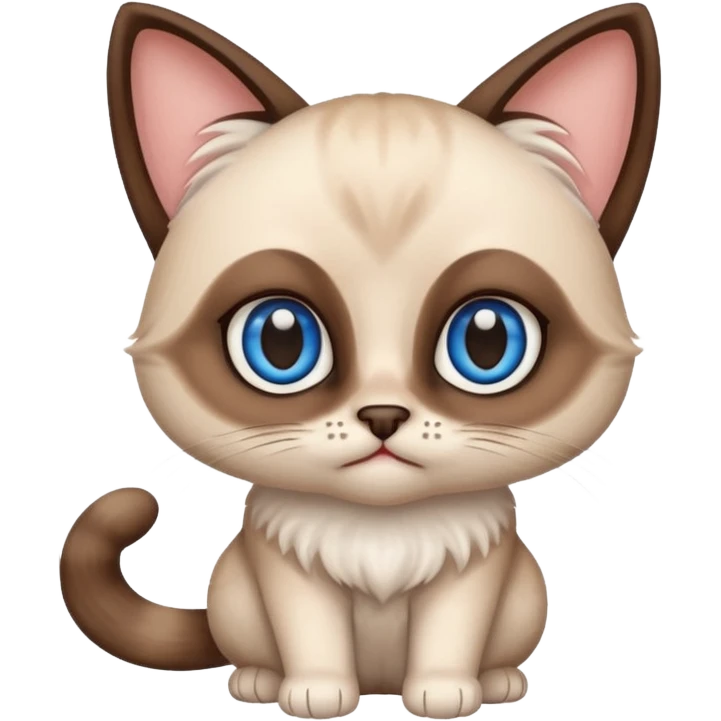 chibi siamese cat  emoji