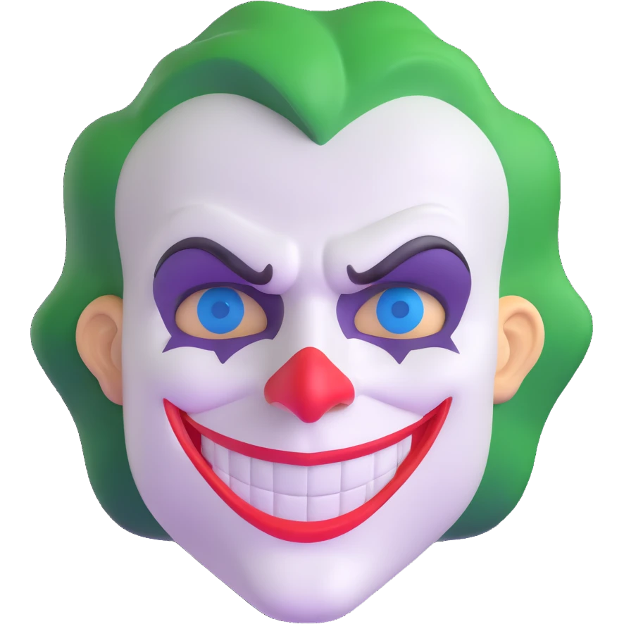 joker face with human skin emoji