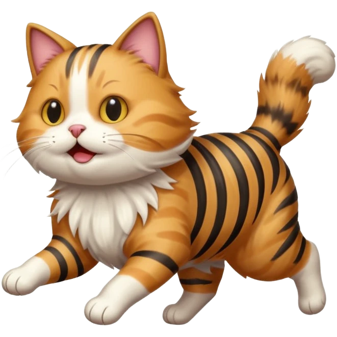 Cat Running Away from Dog emoji