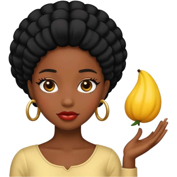 fancy black girl  emoji