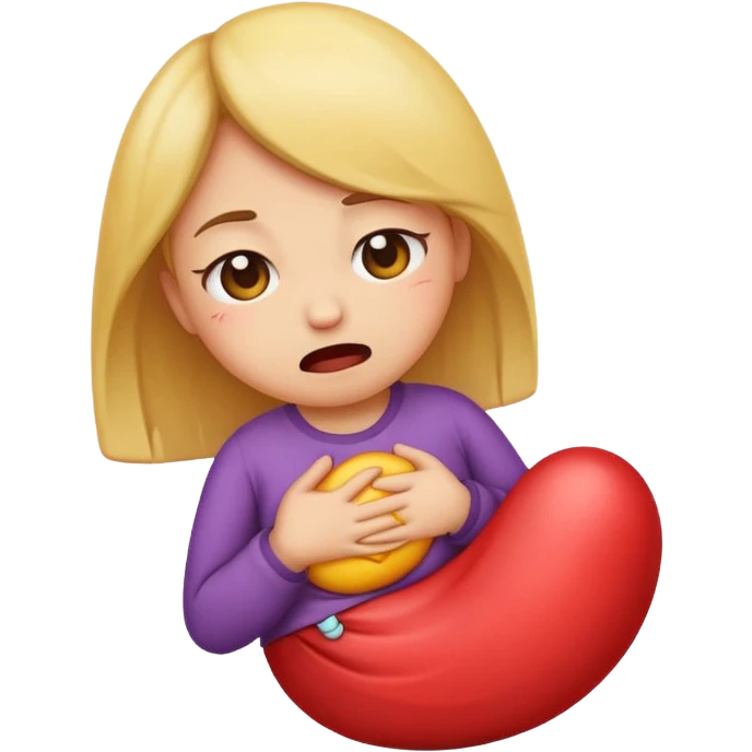 Cute emoji with period cramps  emoji