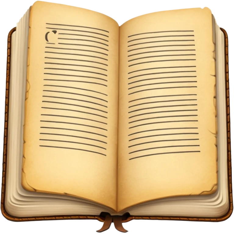 open journal book with writting emoji