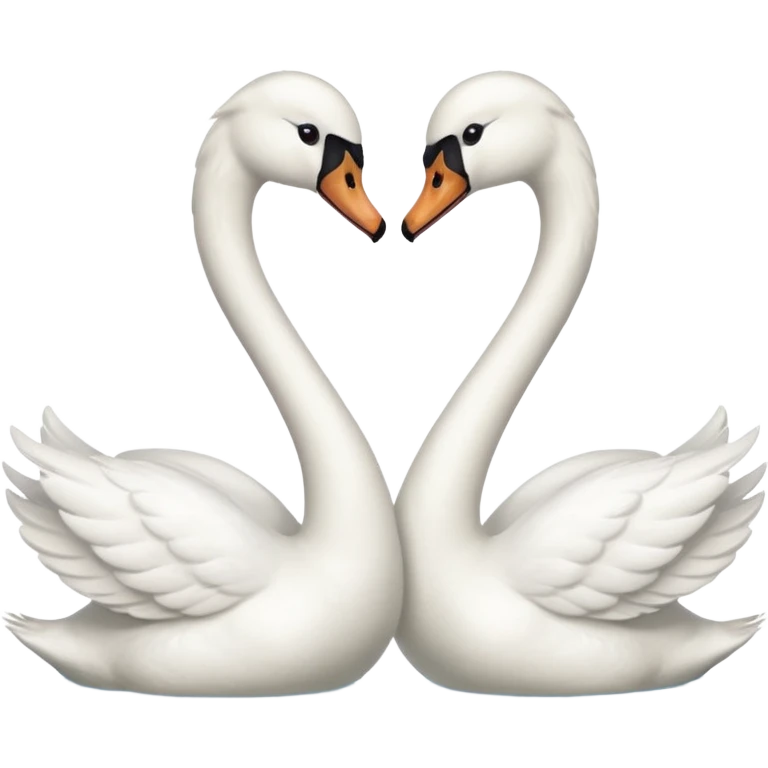 Give me a emoji in which two swans face to each other emoji