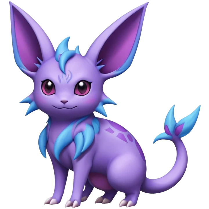 Noibat-Nidorino-Espeon-hybrid, full body emoji