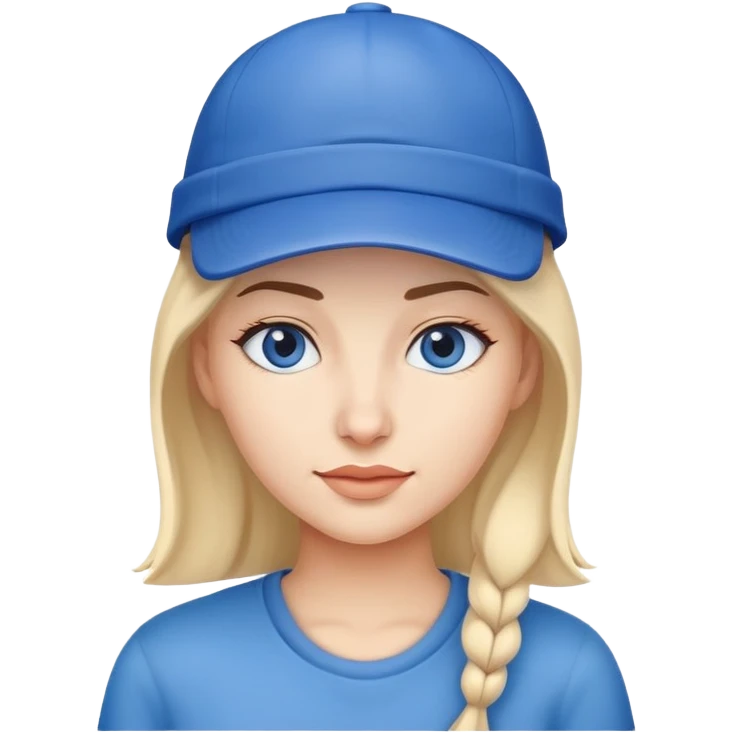a woman with a blue cap emoji