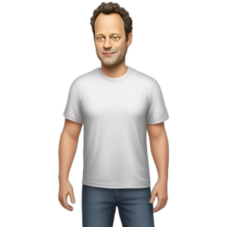 actor vince vaughn cartoon wearing tee emoji