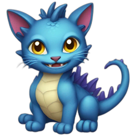Cat dragon emoji
