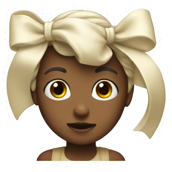 cream bow emoji