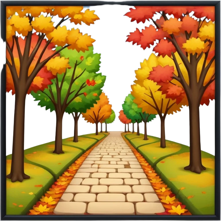 park in autumn emoji