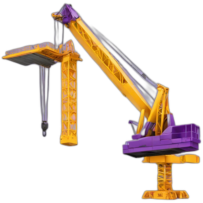 purple construction crane emoji