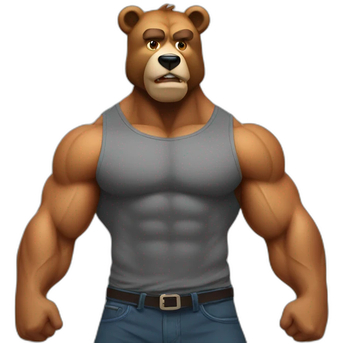 Muscle bear emoji