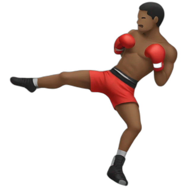 Thigh kick kickboxing  emoji