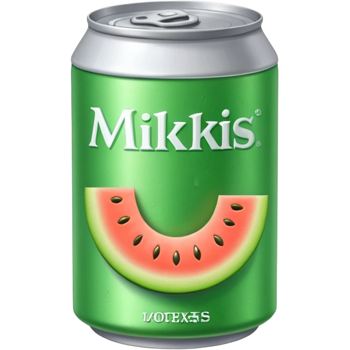 A soda can that says “milkis” and is melon flavored emoji