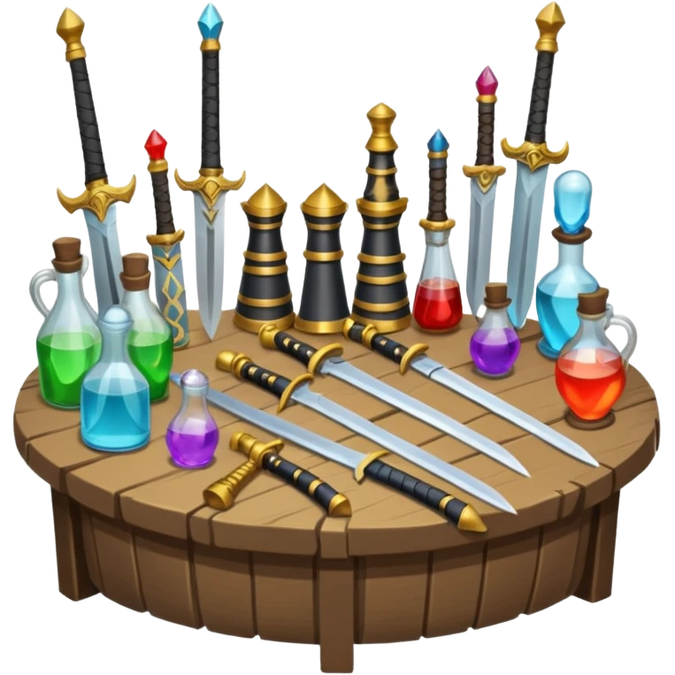 weapon market where we buy sword ,armor, potion  emoji