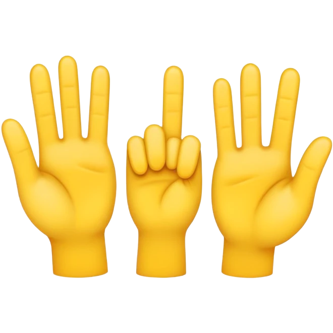 Generate  four finger emoji emoji