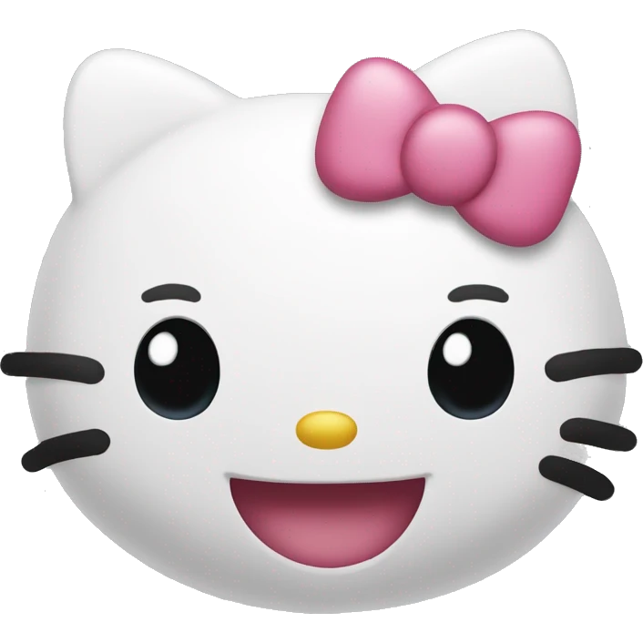 Cute hello kitty smiling like this: ☺️ emoji