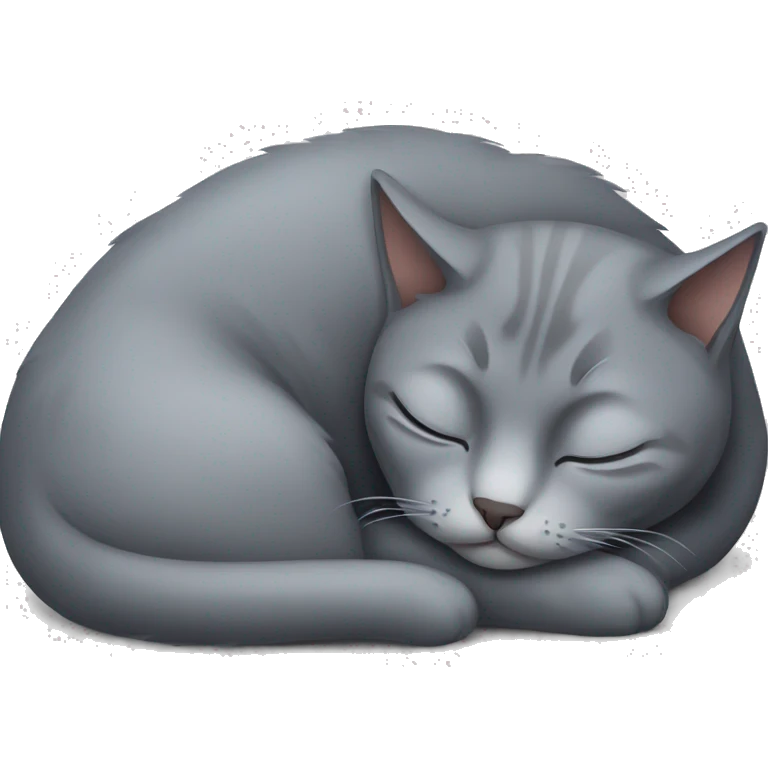 Grey cat sleeping  emoji
