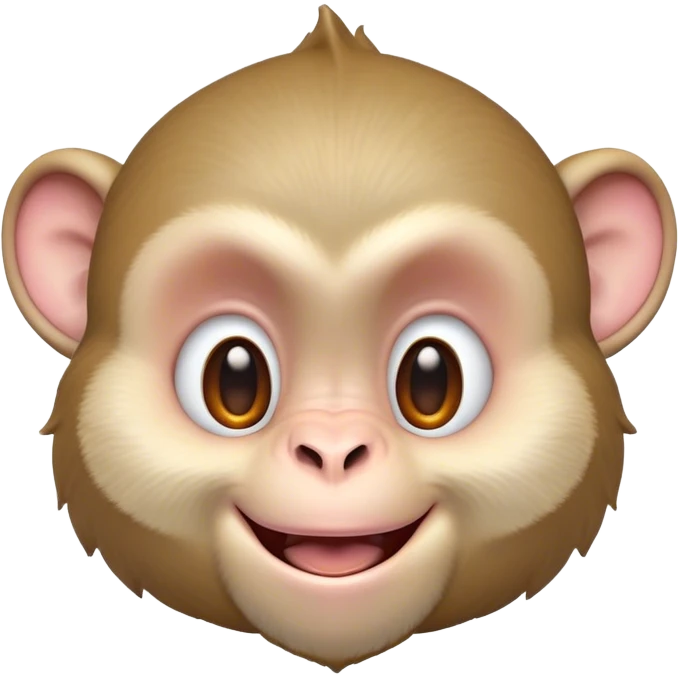 Cinematic Cheeky Macaque Portrait Emoji, Grinning mischievously with a tilted head and a playful smirk, showcasing a smart, agile build with soft, textured fur and wide, sparkling eyes pulling a funny face, Simplified yet strikingly expressive features, highly detailed, glowing with a warm, vibrant radiance, high shine, spirited and impish, stylized with an air of cheeky primate mischief, focused and teasing, soft glowing outline, capturing the essence of a cheeky macaque that looks ready to jump out of the screen with playful charm! emoji