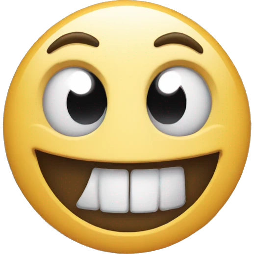 Creepy face and smile moji  emoji