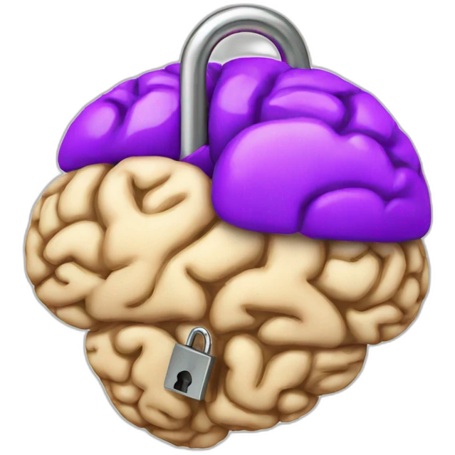 brain with padlock emoji