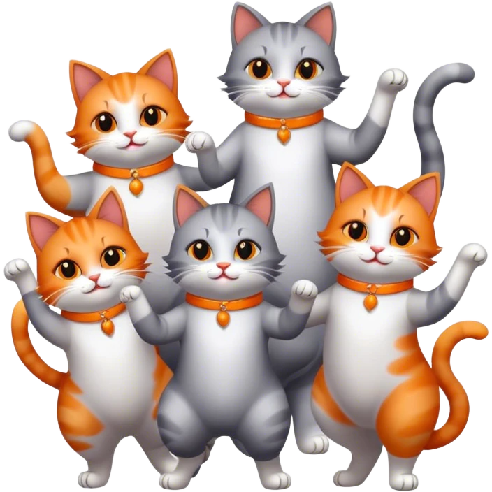 Dancing cats emoji