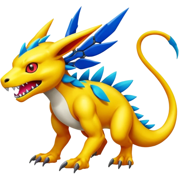  colorful modern Fakémon-Digimon-Vernid-creature (full body) emoji